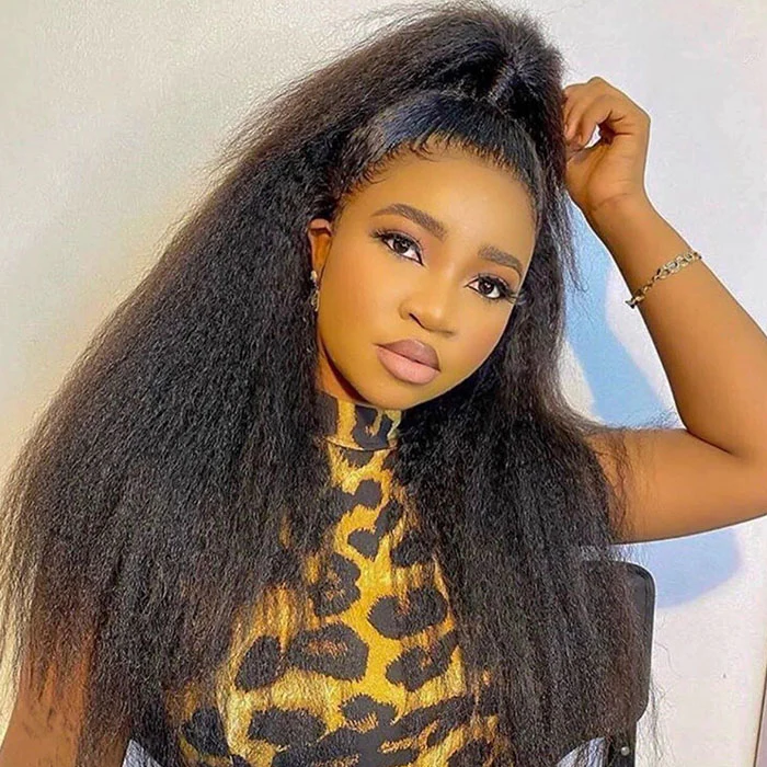 【Maya】360 Lace Frontal Full Lace Human Hair Wigs Kinky Straight Lace Wig 360 Lace Wigs