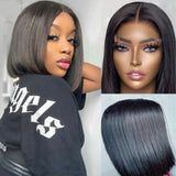 【CoCo】Glueless Short Bob Wig Bone Straight 4X4 Lace BEAUDIVA