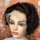 【Mandy】Short Curly Pixie Cut Wig Human Hair Wigs Bob Hairline 13X4 Lace Wigs