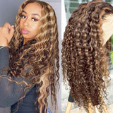 【Nana】TK15 : Beaudiva Highlight Deep Wave 5x5 Lace Closure Wig Human Hair Wig