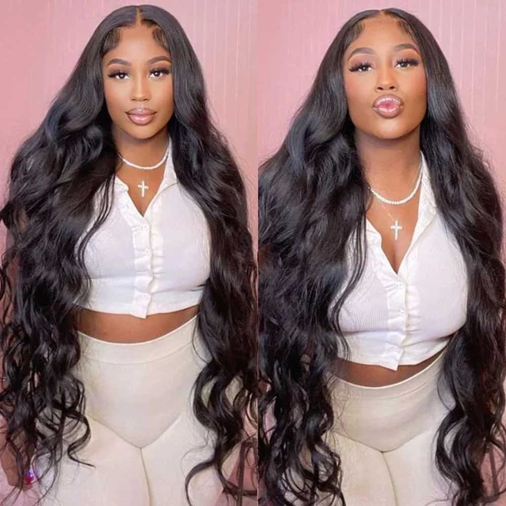 Beaudiva Body Wave Lace Closure Wig 100% Remy Human Hair Wigs 4x4 Lace Wig Pre-Plucked Baby Hair