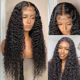 Beaudiva Deep Wave Human Hair Wigs Closure Wig  5x5 Lace Wig Pre Plucked Baby Hair