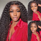 Beaudiva Jerry Curly Lace Front Wigs Human Hair 13x4 HD Lace Wigs for Women 180% Density