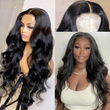Beaudiva Body Wave Lace Closure Wig 100% Remy Human Hair Wigs 4x4 Lace Wig Pre-Plucked Baby Hair