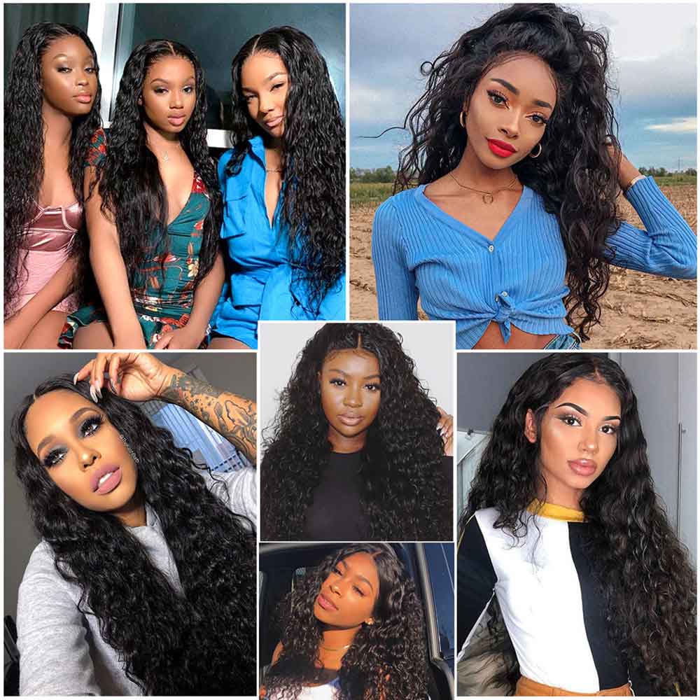 【Avery】TK40 : BEAUDIVA Deep Wave 13X4 Lace Frontal Wig Human Hair Wigs