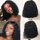 【Janet】TK41 : Short 4X4 Curly Lace Closure Bob Wig Human Hair Wigs BEAUDIVA