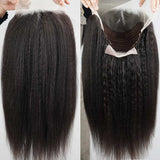 【Kiki】TK07 : BEAUDIVA Kinky Straight Wig 13*4 Lace Front Human Hair Wigs Pre Plucked Yaki Lace Wig