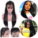 Beaudiva Straight Human Hair Wigs Lace Closure Wig Transparent 5x5 Lace Wigs