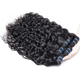 Beaudiva Easy to Install Water Wave Human Hair Weaves 3 Bundles With Ear to Ear Lace Frontal