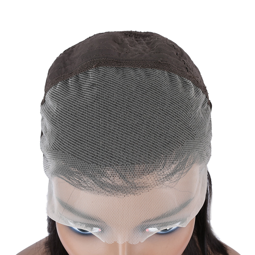 【Jennifer】TK10 : For Hot Days 13X4 Lace Front Short Straight Bob Wig Pre Plucked Natural Baby Hair Human Hair Wigs