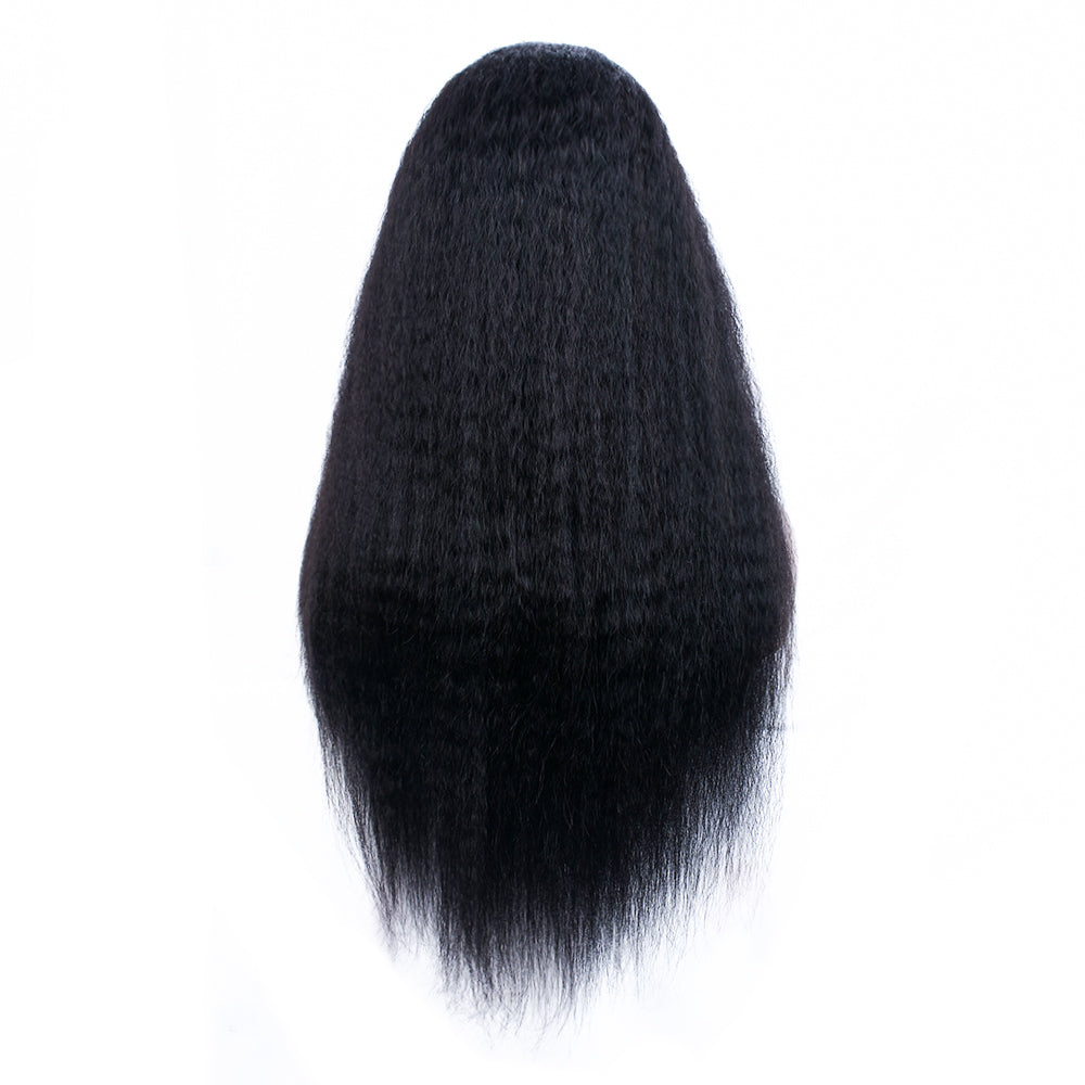 【Kiki】TK07 : BEAUDIVA Kinky Straight Wig 13*4 Lace Front Human Hair Wigs Pre Plucked Yaki Lace Wig
