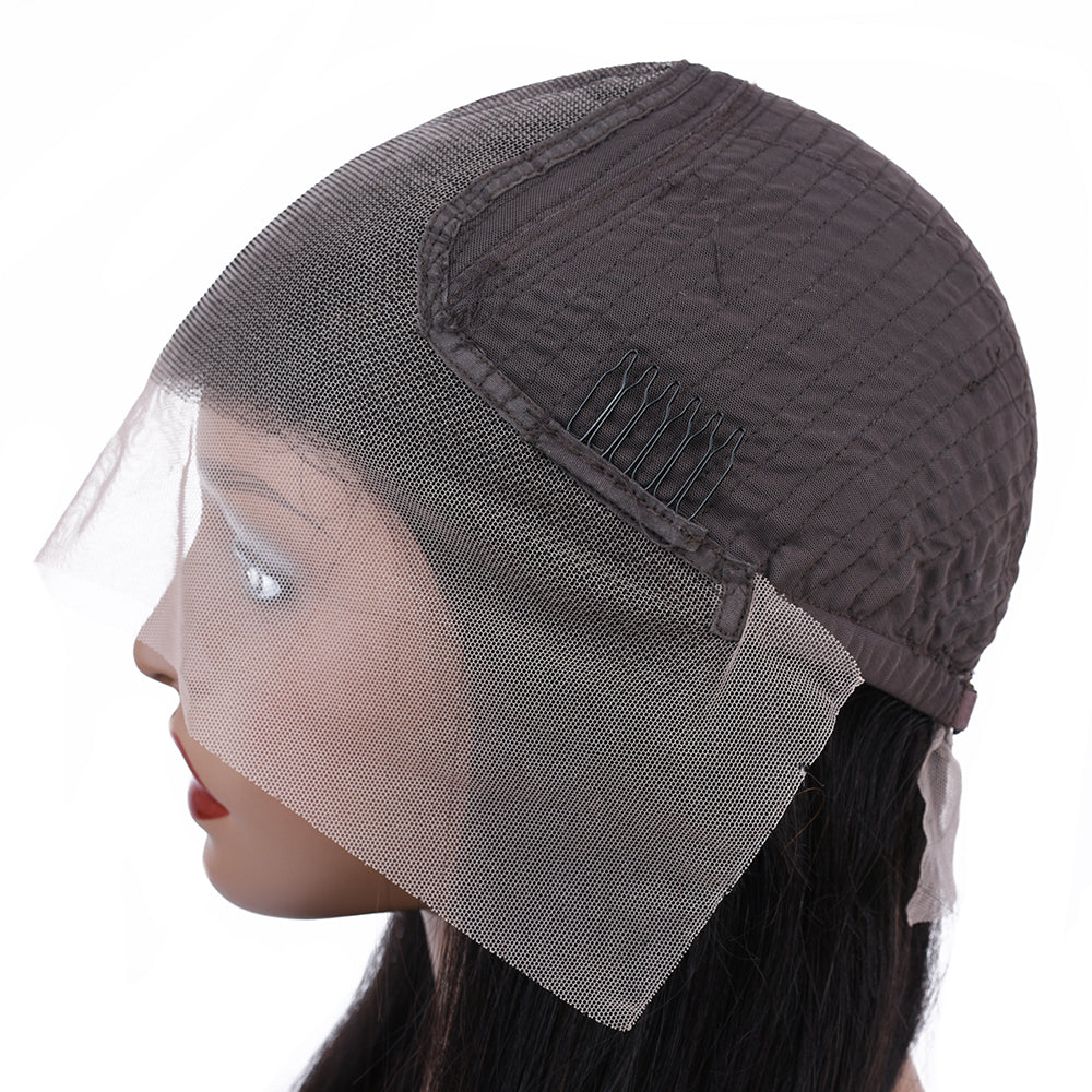 【Kiki】TK07 : BEAUDIVA Kinky Straight Wig 13*4 Lace Front Human Hair Wigs Pre Plucked Yaki Lace Wig