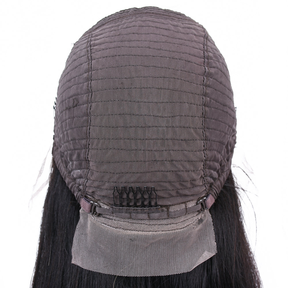 【Kiki】TK07 : BEAUDIVA Kinky Straight Wig 13*4 Lace Front Human Hair Wigs Pre Plucked Yaki Lace Wig