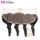 Beaudiva Loose Wave 4 Bundles With Lace Frontal Brazilian Virgin Remy Human Hair