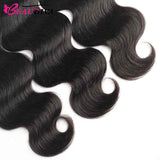 Beaudiva 10A Body Wave Human Hair Bundles 4 Bundles with Lace Closure Brazilian Human Hair Weaves