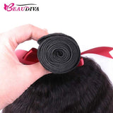 Beaudiva Kinky Straight Weaves 4 Bundles Deal Brazilian Human Virgin Hair