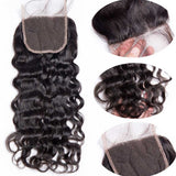 Beaudiva 10A Human Hair Bundles Water Wave Bundles 4 Bundles with 4x4 Lace Closure
