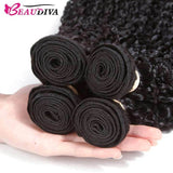 Beaudiva Hair Jerry Curly 4 Bundles Brazlian Virgin Unprocessed Hair