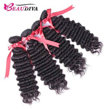 Beaudiva Deep Wave Human Hair 4 Bundles Deal Brazilian Human Hair Weaves