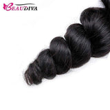 Beaudiva Loose Wave 10A Human Hair Bundles 3 Bundles with Closure Brazilian Human Hair Weaves