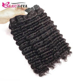 Beaudiva Deep Wave 4 Bundles With 13x4 Lace Frontal Virgin Remy Human Hair
