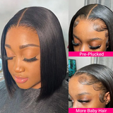 【CoCo】Glueless Short Bob Wig Bone Straight 4X4 Lace BEAUDIVA