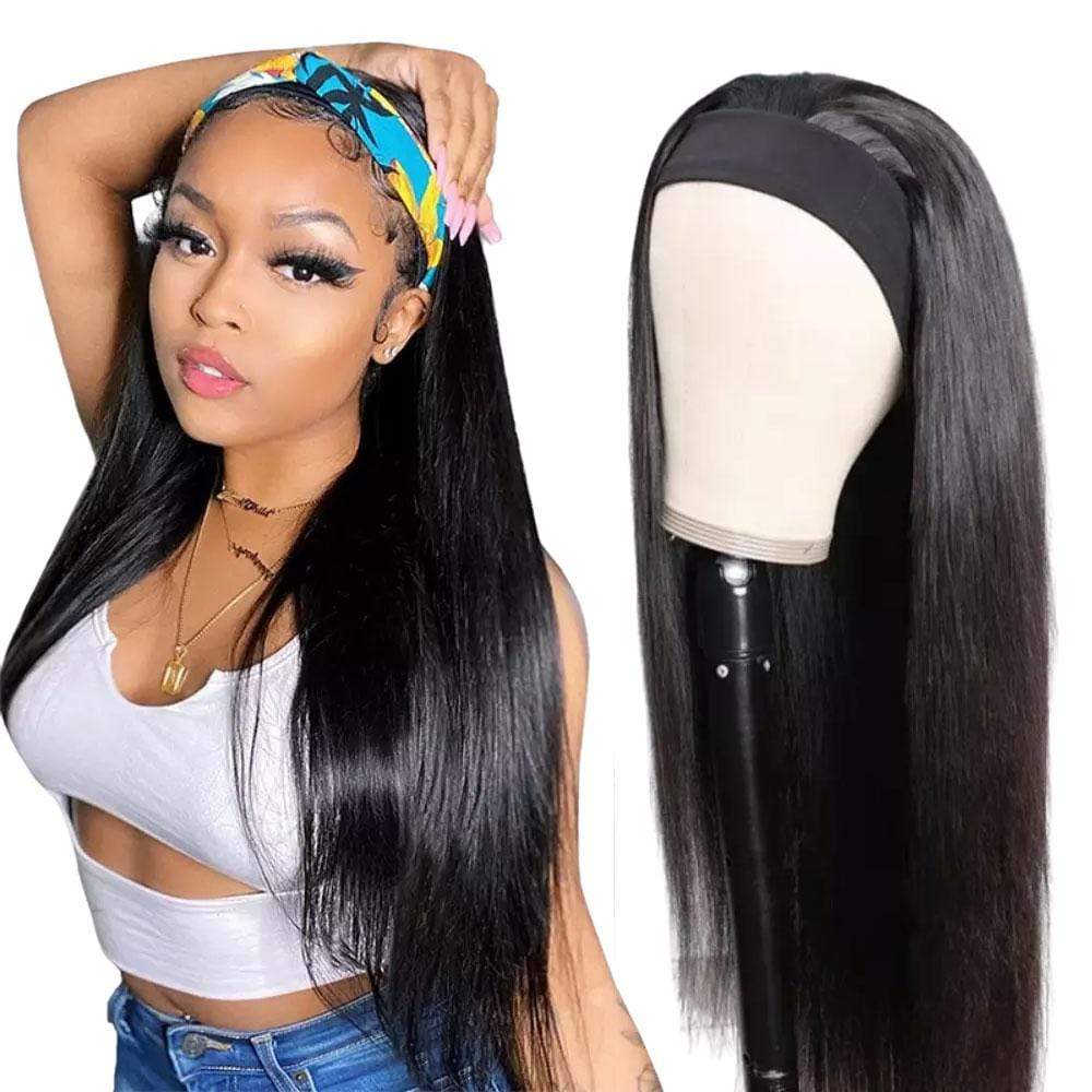 Beaudiva Silky Straight Headband Wig Human Hair Wigs For Women