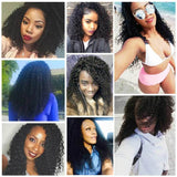 Beaudiva 10A Affordable Jerry Curly Human Hair Weaves 4 Bundles With Lace Closure 100% Human Hair Bundles