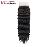Beaudiva Deep Wave 10A Human Hair Bundles 3 Bundles with Closure Brazilian Human Hair Weaves