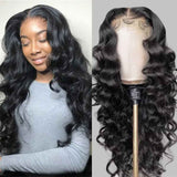 Beaudiva Loose Wavy T Part 100% Virgin Human Hair Lace Front Wig Transparent Lace Frontal Wig 180% Density