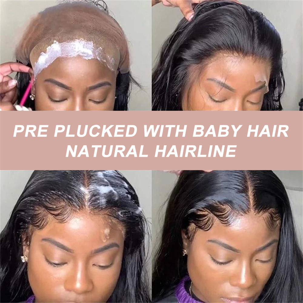 Beaudiva 4x4 Lace Closure Wig Straight Human Hair Wigs PrePlucked Baby Hair
