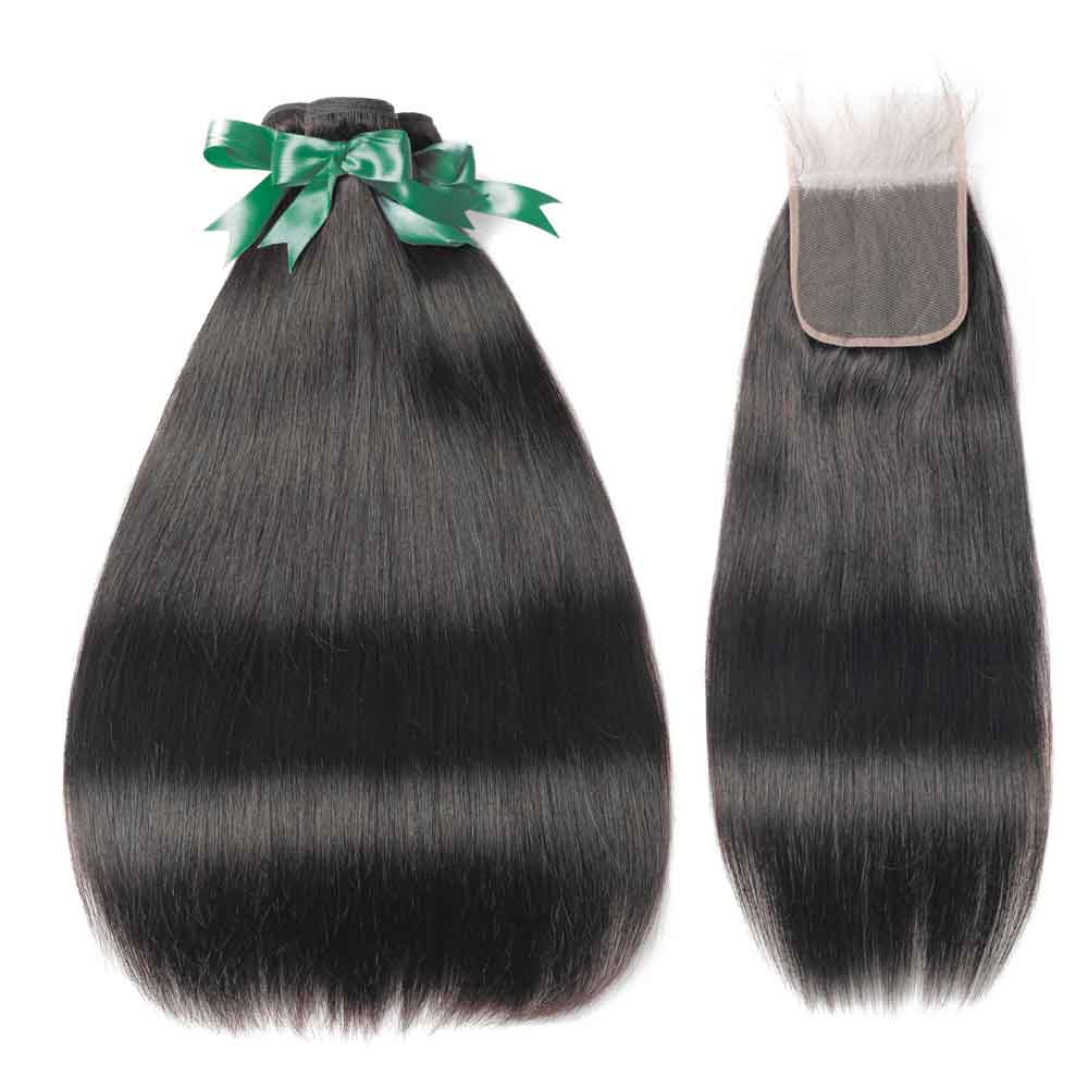 Beaudiva 13A Mink Hair Straight Bundles 3 Bundles With 4x4 Closure 100% Human Hair Bundles