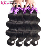 Beaudiva 10A Body Wave Human Hair Bundles 4 Bundles with Lace Closure Brazilian Human Hair Weaves