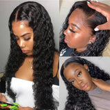 Beaudiva Deep Wave Human Hair Wigs Closure Wig  5x5 Lace Wig Pre Plucked Baby Hair