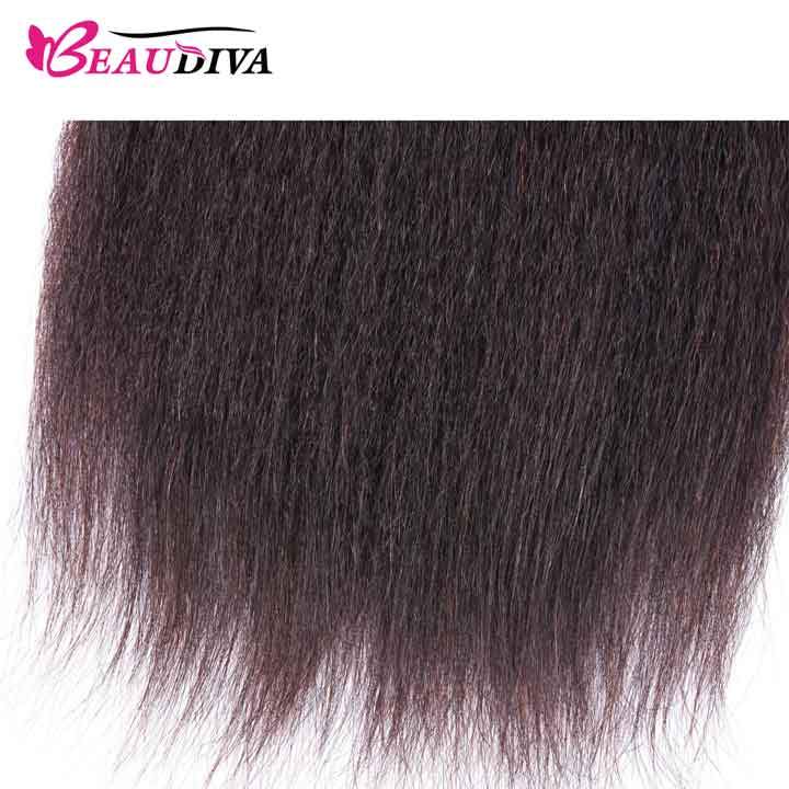 Beaudiva Kinky Straight 3 Bundles Deal Brazilian Virgin Human Hair