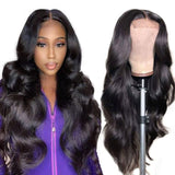 Beaudiva Human Hair Closure Wig 4×4 Body Wave Wigs Pre Plucked Bleached Knots with Baby Hair