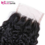 Beaudiva Curly 3 Bundles with Lace Closure 10A Human Hair Bundles Brazilian Hair Weaves