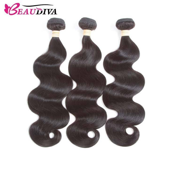 Beaudiva Trendy Body Wave 4 Bundles with Ear to Ear Frontal Virgin Human Hair Weaves