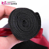 Beaudiva 10A Straight Human Hair 3 Bundles With 4x4 Closure 100% Virgin Remy Human Hair