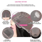 Beaudiva Human Hair Closure Wig 4×4 Body Wave Wigs Pre Plucked Bleached Knots with Baby Hair