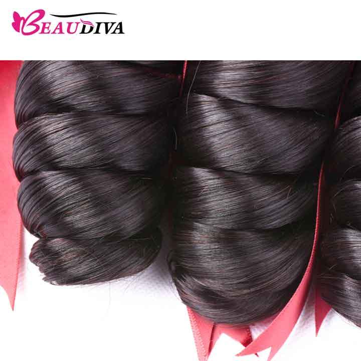 Beaudiva Loose Wave Human Hair Weave 4 Bundles Deal Virgin Human Hair