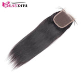 Beaudiva 10A Straight Human Hair 3 Bundles With 4x4 Closure 100% Virgin Remy Human Hair