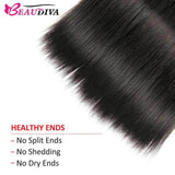 Beaudiva Straight Hair 3 Bundles with Frontal Human Hair