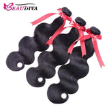 Beaudiva 10A Body Wave Bundles 3 Bundles With 4x4 Lace Closure Human Hair Weaves Lace Closure With Human Hair Bundles