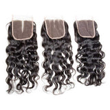 Beaudiva 10A Human Hair Bundles Water Wave Bundles 4 Bundles with 4x4 Lace Closure