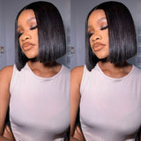 【CoCo】Glueless Short Bob Wig Bone Straight 4X4 Lace BEAUDIVA