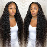 Beaudiva Deep Wave Human Hair Wigs Lace Closure Wig  4x4 Human Hair Wigs For Women Natural Hairline