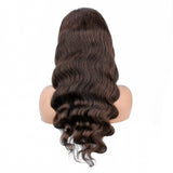【Emma】TK23 : BEAUDIVA Chestnut Brown 4# Color Body Wave 13X4 Lace Frontal Wig Human Hair Wig