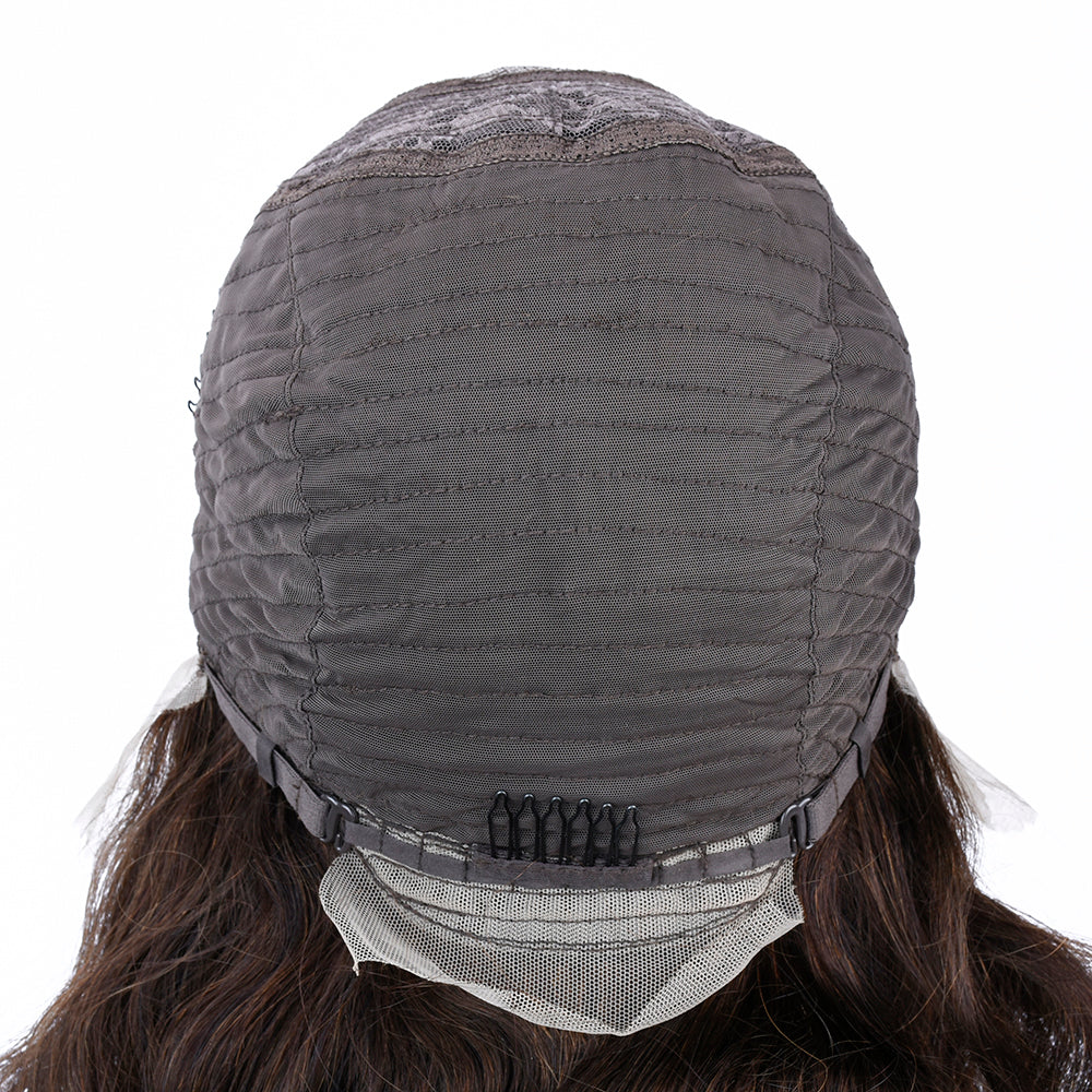 【Emma】TK23 : BEAUDIVA Chestnut Brown 4# Color Body Wave 13X4 Lace Frontal Wig Human Hair Wig