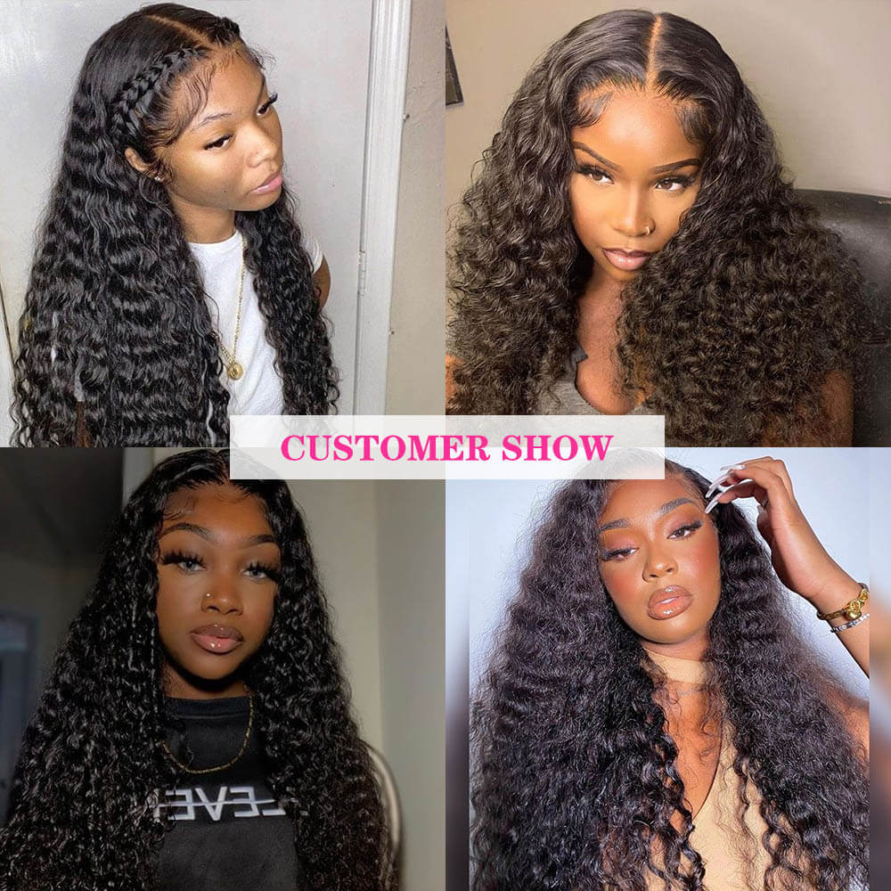 Beaudiva Lace Wigs Deep Wave Human Hair Wigs Closure Wig 5x5 Lace Wig For Women